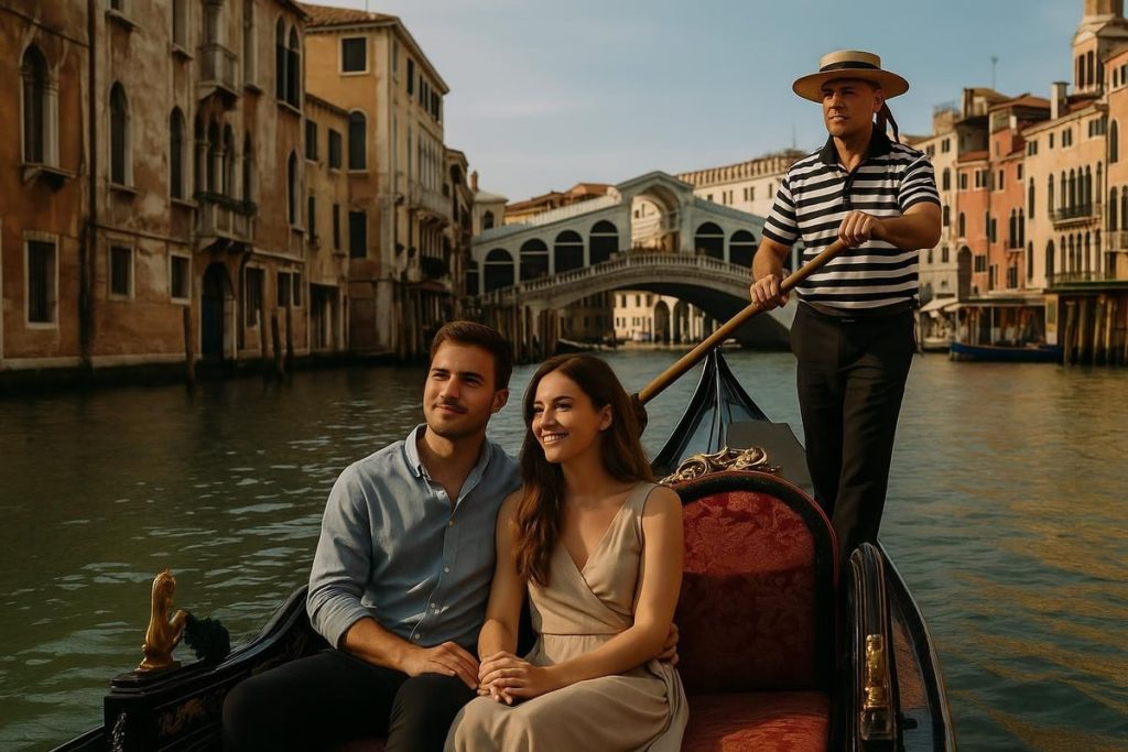 Une escapade romantique à Venise avec promenade en gondole