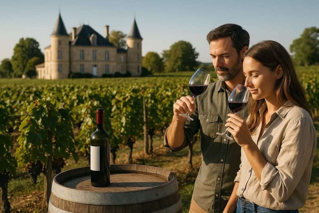 Dégustation de vins dans les vignobles de Bordeaux
