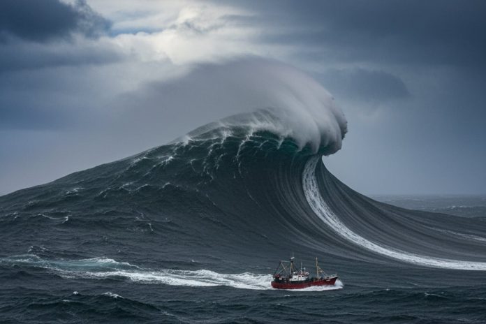Image de couverture - Pourquoi les vagues scélérates sont-elles si dangereuse ? vague scélérate