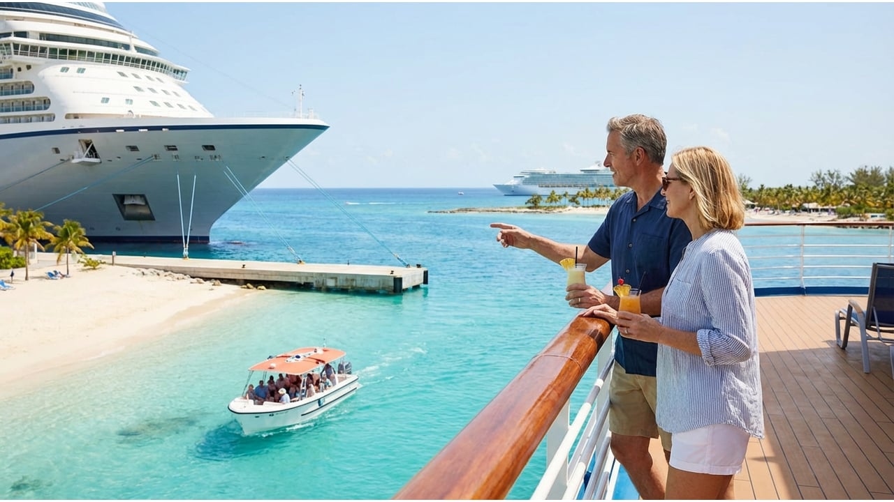 Caribbean beach cruise