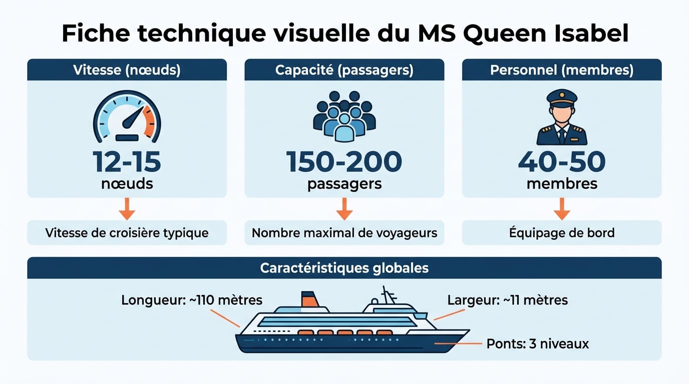 Fiche technique visuelle du MS Queen Isabel
