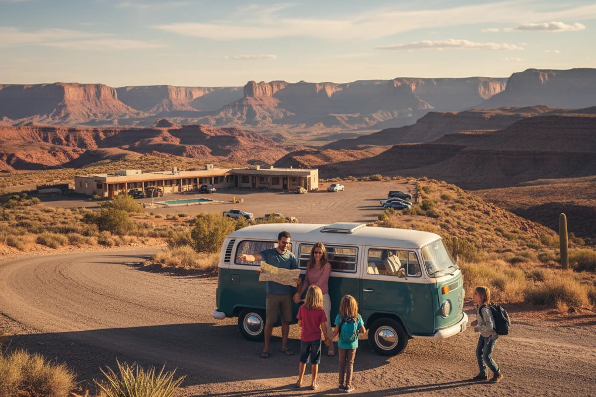 American road trip landscape