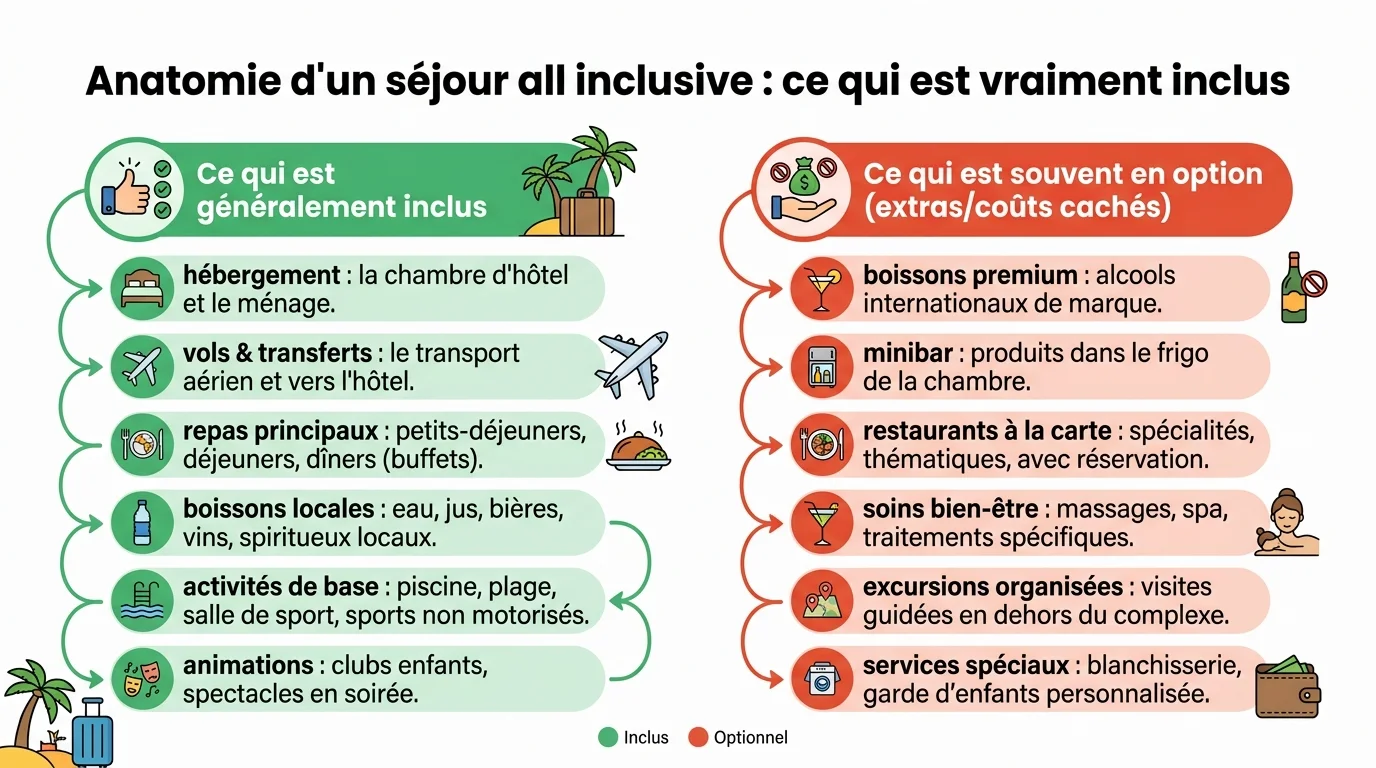 Anatomie d'un séjour all inclusive : ce qui est vraiment inclus