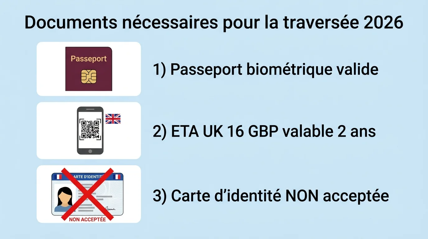 Documents necessaires pour la traversee 2026