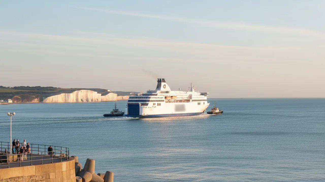 Ferry quittant Calais vers Douvres