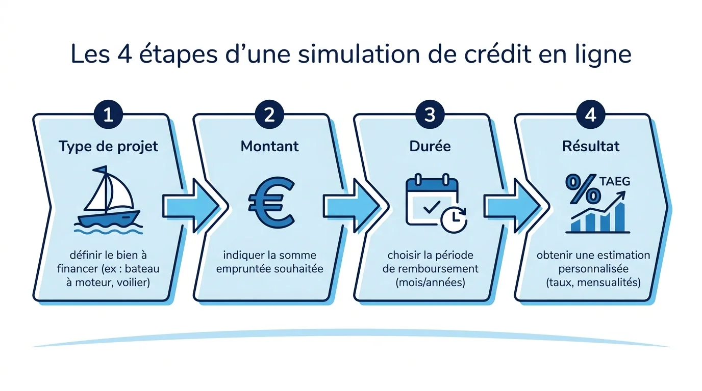 Les 4 étapes d'une simulation de crédit en ligne
