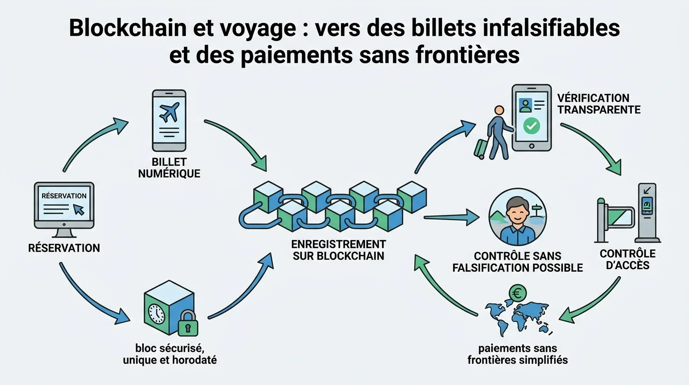 Infographie : Comment fonctionne la blockchain dans le voyage