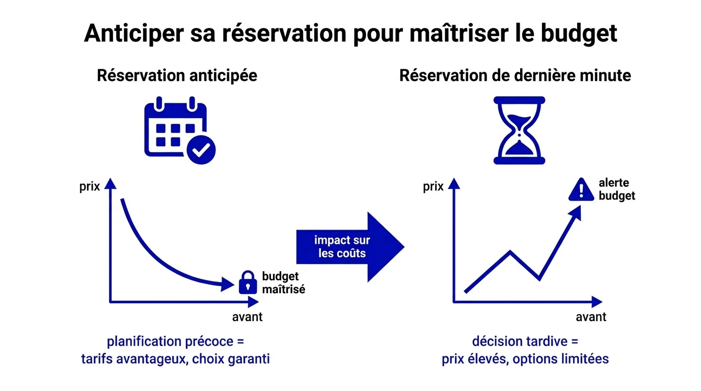 Anticiper sa réservation pour maîtriser le budget