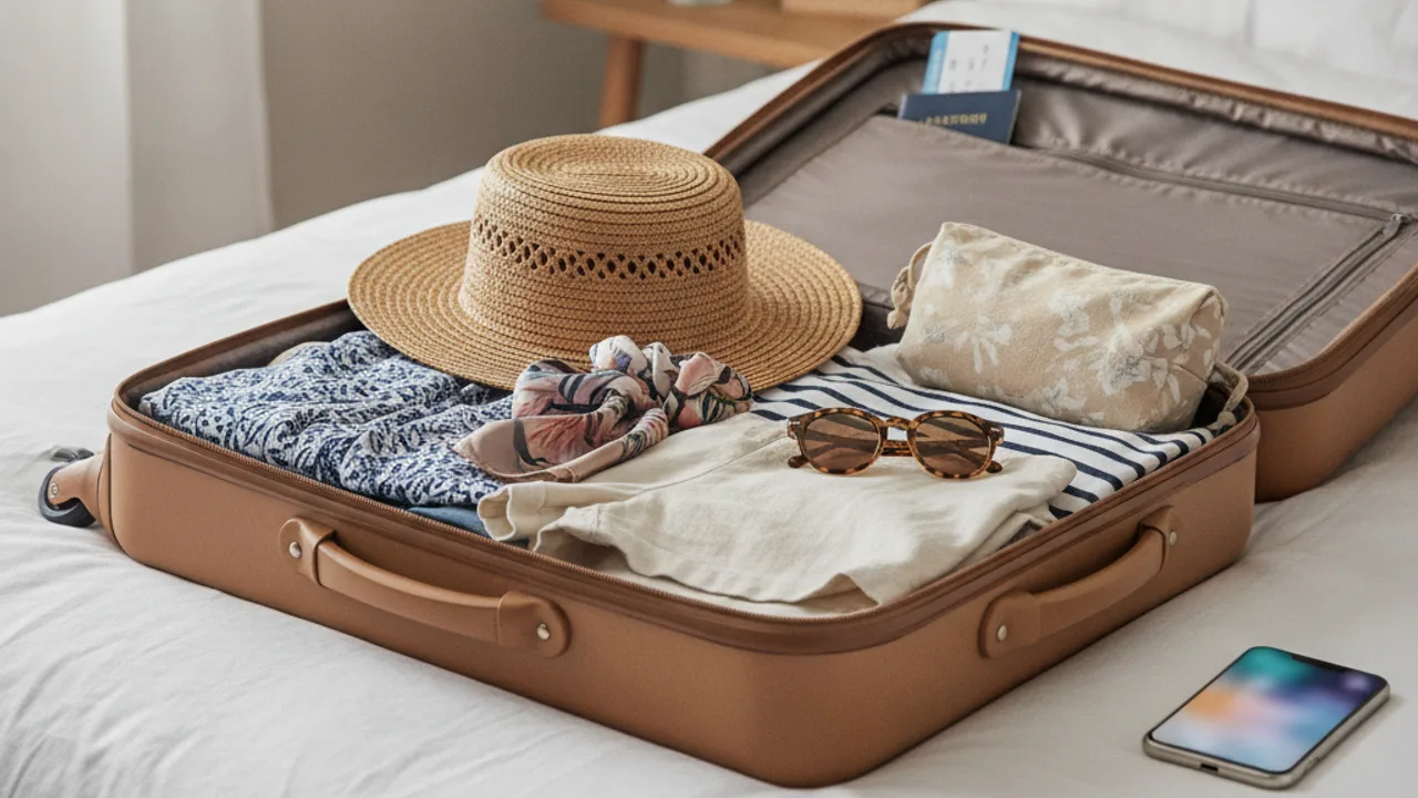 Préparer sa valise avant un départ en vacances au soleil