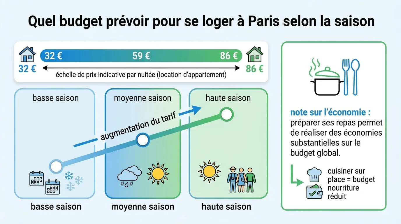 Quel budget prevoir pour se loger a Paris selon la saison
